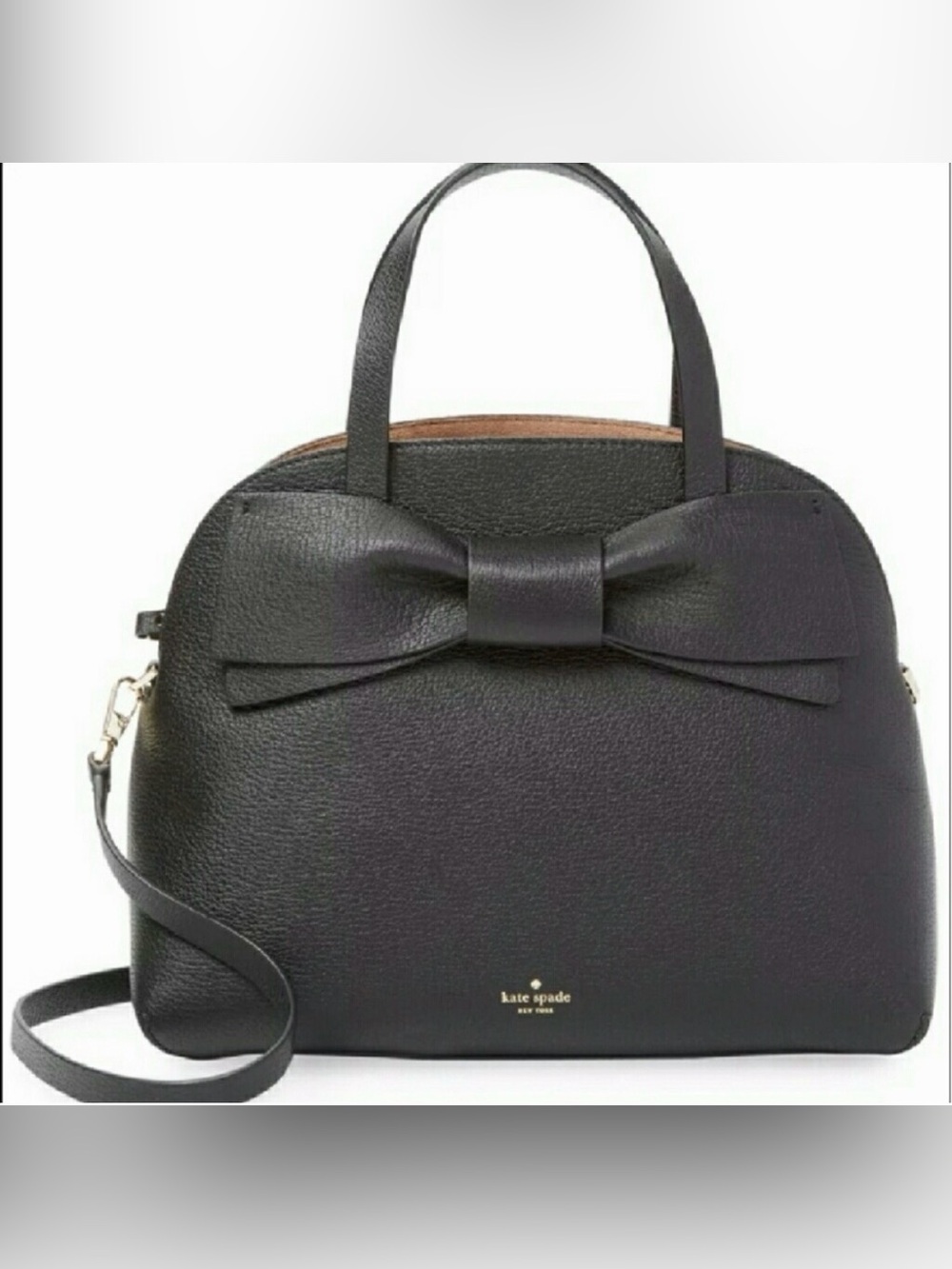 NWT Kate Spade Olive Drive Lottie Satchel Black Bow